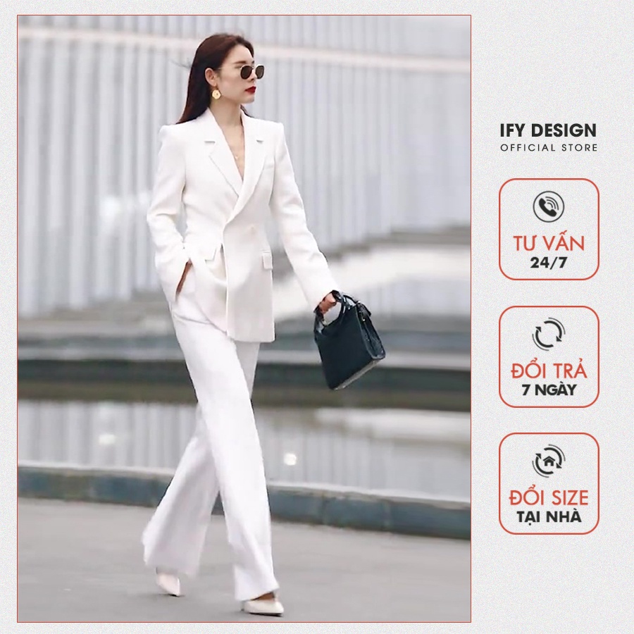 Áo Vest Nữ Syndra Trắng [Thương hiệu IFY Design] - Hàng Thiết Kế Cao Cấp - FS98A