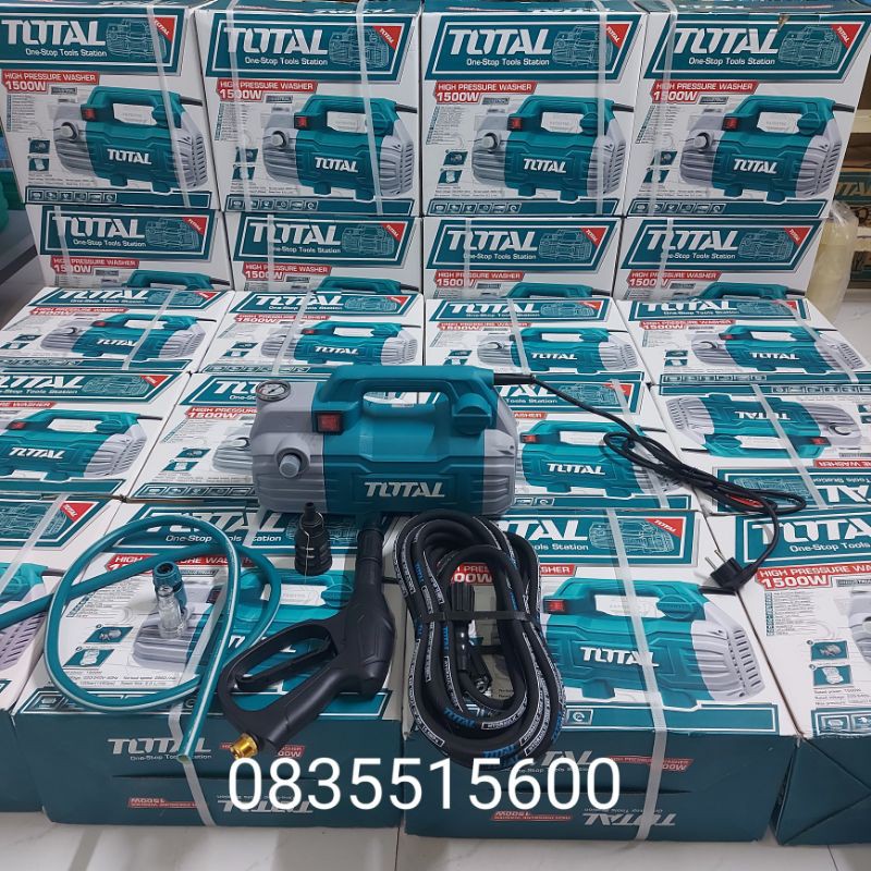 1500W Máy xịt rửa xe Total TGT11236 tặng kèm bình bọt tuyết