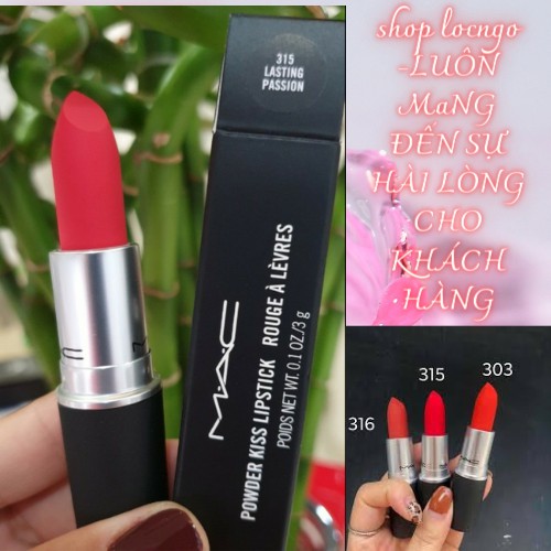 Son môi MAC Matte Lipstick 3g #315 - Ý (Màu đỏ ánh hồng) by Shop locNgo