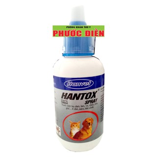 HANTOX SPRAY - Diệt và phòng bọ chét, bét, ve, chấy, rận, ghẻ...ở chó, mèo