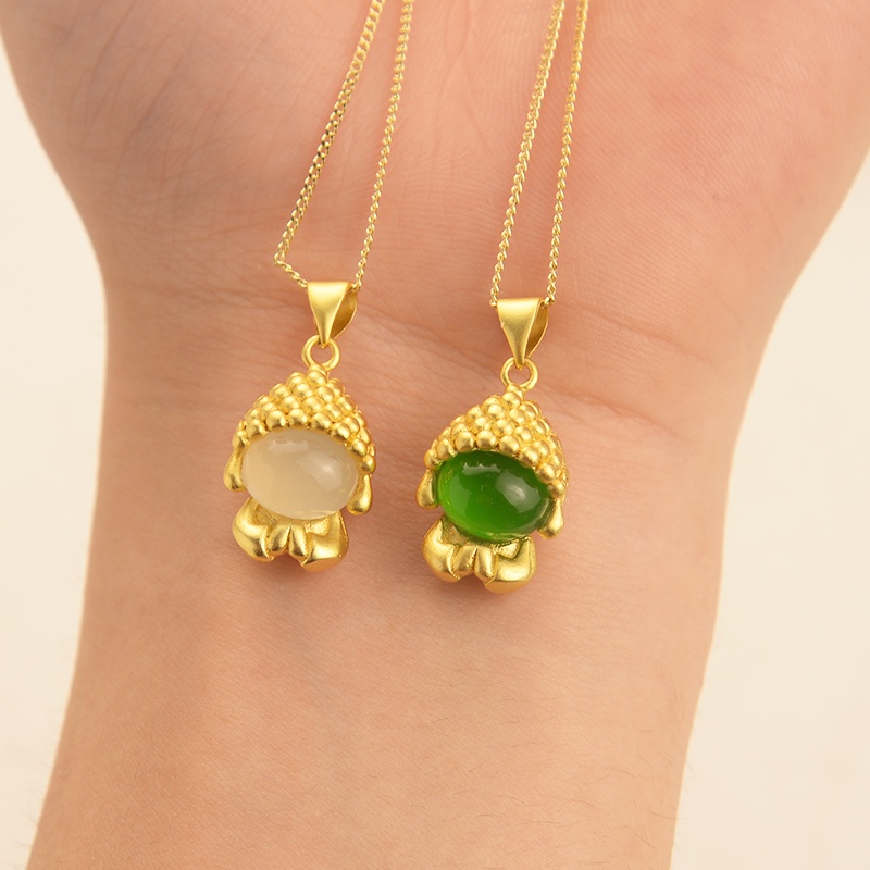 Mặt Dây Chuyền Hình Phật Bằng Vàng Dễ Thương