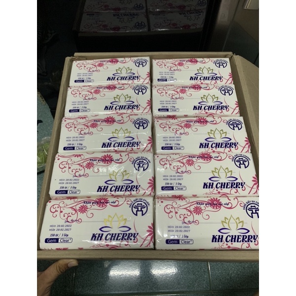 COMBO 10 GÓI RÚT LỤA CAO CẤP CHERRY 350 TỜ 3 LỚP MỀM MỊN VÀ DAI- HÀNG CHUẨN CTY