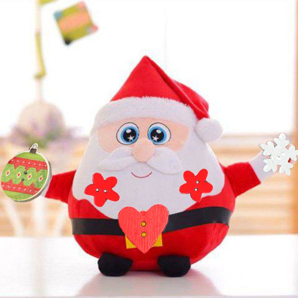 Set 50/100 nút gỗ nhiều màu làm đồ thủ công trang trí giáng sinh diy
