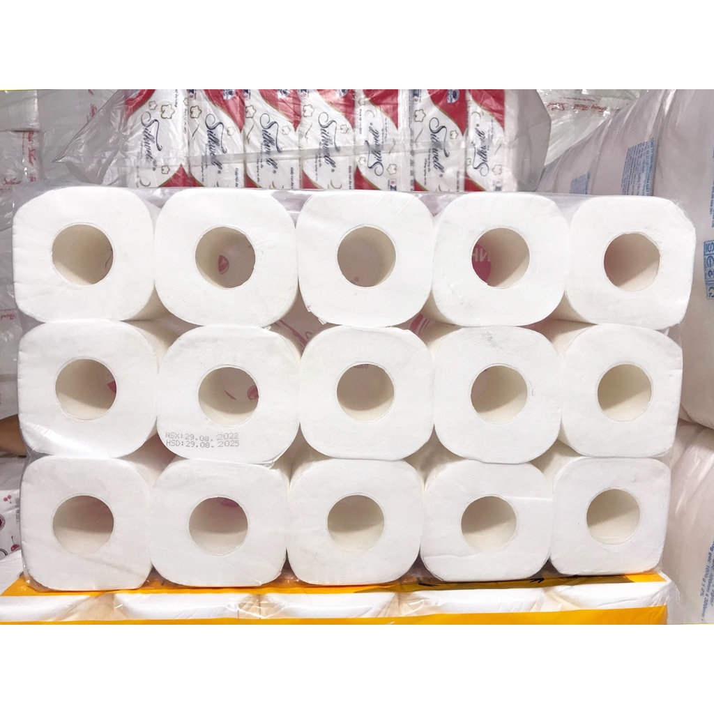 Giấy vệ sinh Silkwell 15 cuộn 3 lớp có lõi cao cấp, siêu mềm mịn