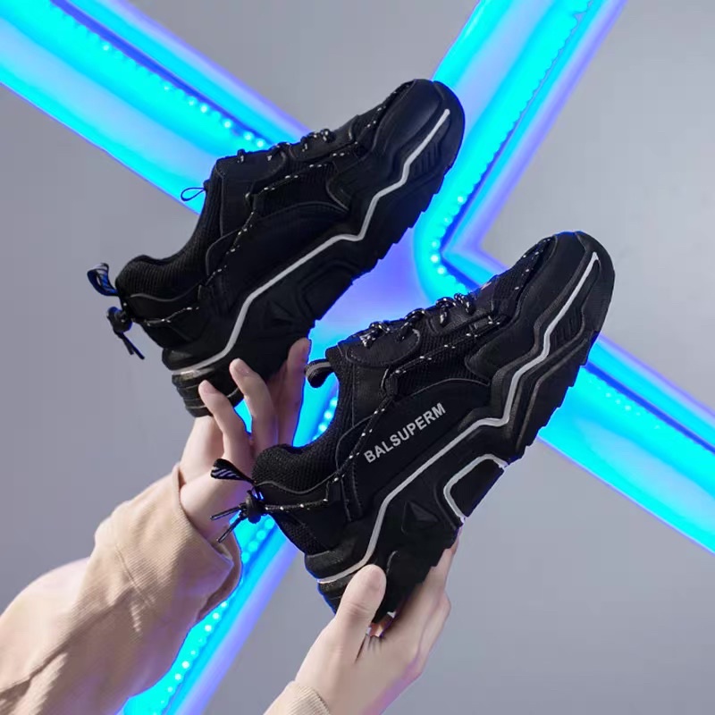 Giày thể thao nữ phản quang BALSUP Cao Cấp - giày sneaker nữ độn đế viền phản quang siêu hot