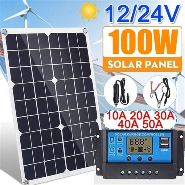 Bảng Năng Lượng Mặt Trời Di Động 100w Monocrystalline 12V Cổng USB 19.7% Sạc Pin Năng Lượng Mặt Trời Cho Điện Thoại Di Động