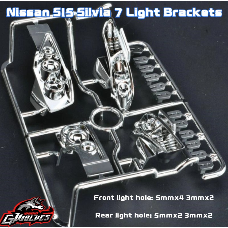 1 / 10 Nissan S15 Silvia 7 Ánh Sáng Chân Đế Phù Hợp Với 1 / 10 PVC Vỏ PC Thân S15 Silvia 7 ABS Mạ Đi