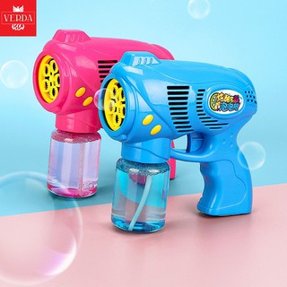 Súng bắn bong bóng xà phòng hộp đồ chơi máy thổi 5 nòng cỡ lớn cho bé trẻ em kèm nước xà phòng