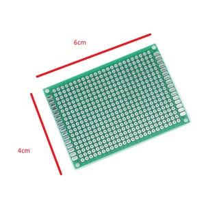 Phíp đồng, pcb đục lỗ 2 mặt 4x6cm dày 1.6mm màu xanh lá