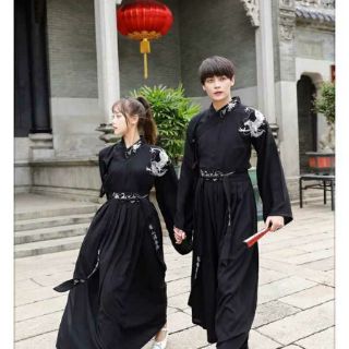 Hán phục đôi Set 6 - Tàng Long Hắc Y (Hán phục nam + nữ)