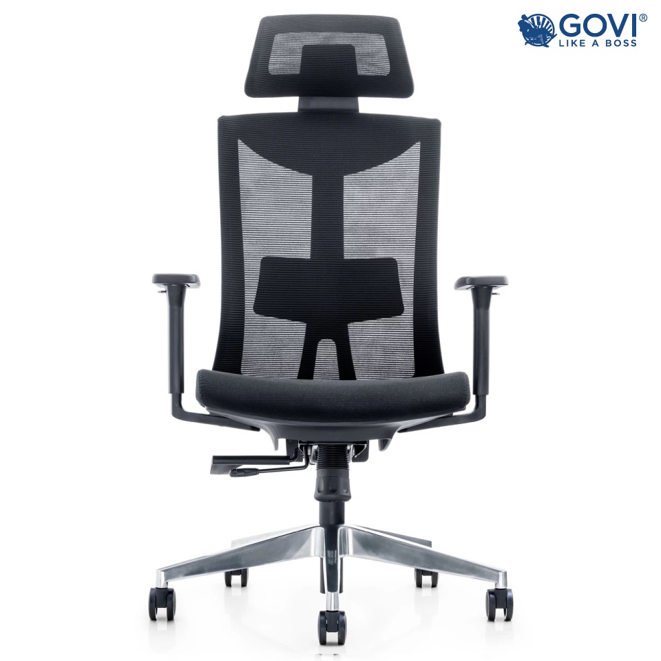 Ghế công thái học Ergonomic GOVI Felix F6211A - Tựa đầu, tựa tay điều chỉnh, mâm ghế ngả và khóa 3 vị trí