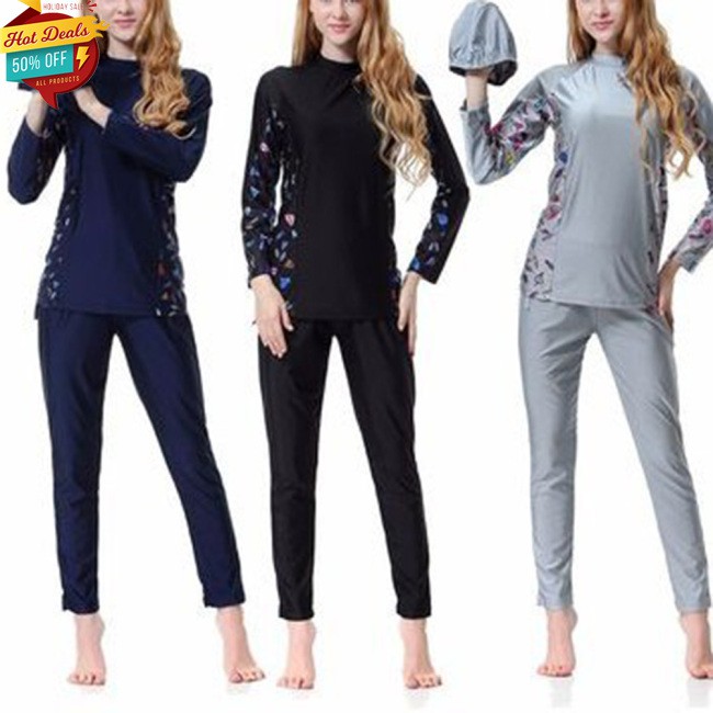 Bộ Đồ Bơi Dài Tay In Họa Tiết Gợi Cảm Cho Nữ