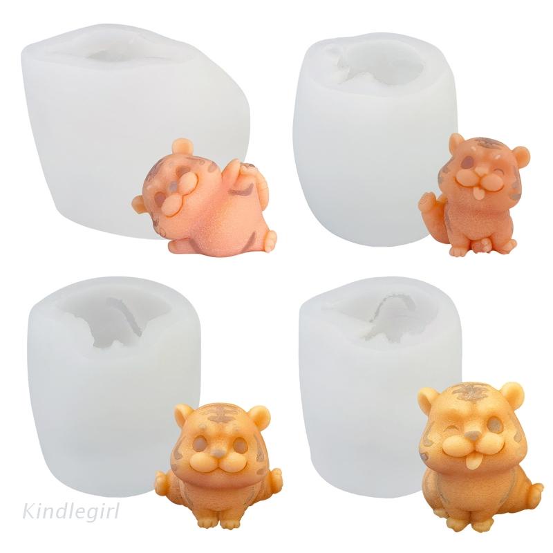 Khuôn silicone tạo hình làm nến hình chú hổ