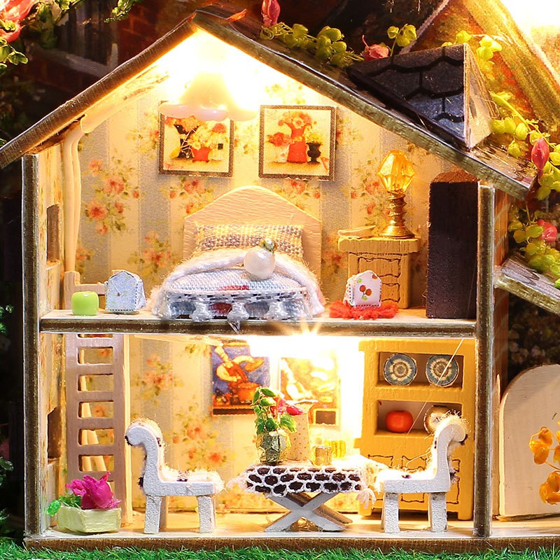 Mô hình nhà DIY Doll House Box Theatre New Zealand Farm Kèm Bộ dụng cụ và Keo dán