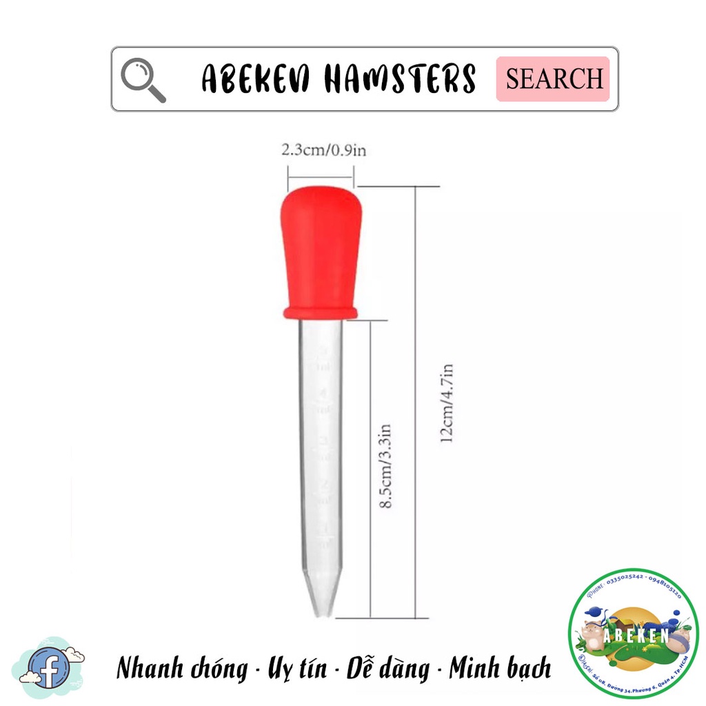 Ống đút 10 màu (5ml) dành cho thú cưng