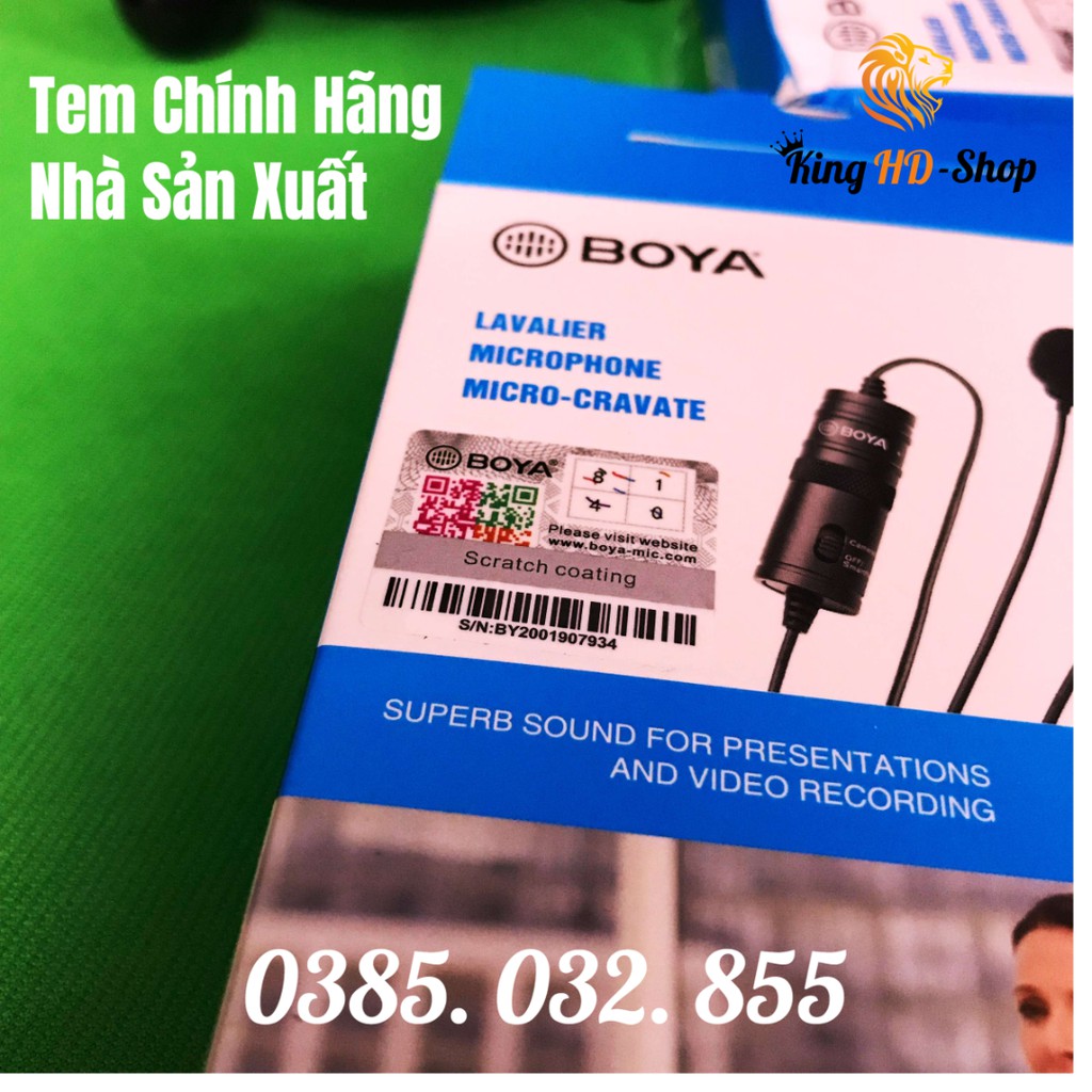 Micro Thu Âm Cài Áo Cao Cấp Boya M1 - Chuyên Dụng Phỏng Vấn, Livestream, Quay Video, Vlog..