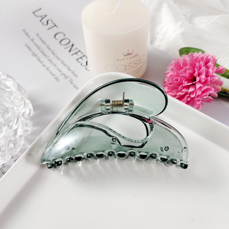 Kẹp Tóc Acrylic Trong Suốt Phong Cách Hàn Quốc Cho Nữ