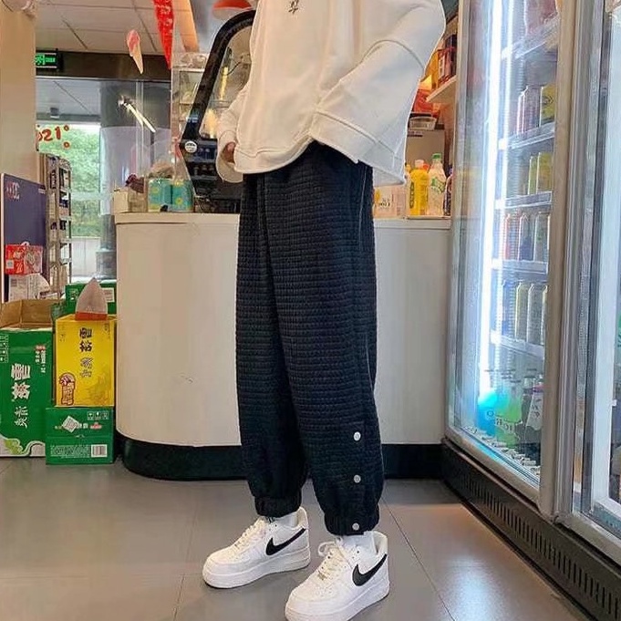 Quần Cotton Màu Trơn Đơn Giản Cỡ Lớn Thời Trang Hàn Quốc Cho Nam
