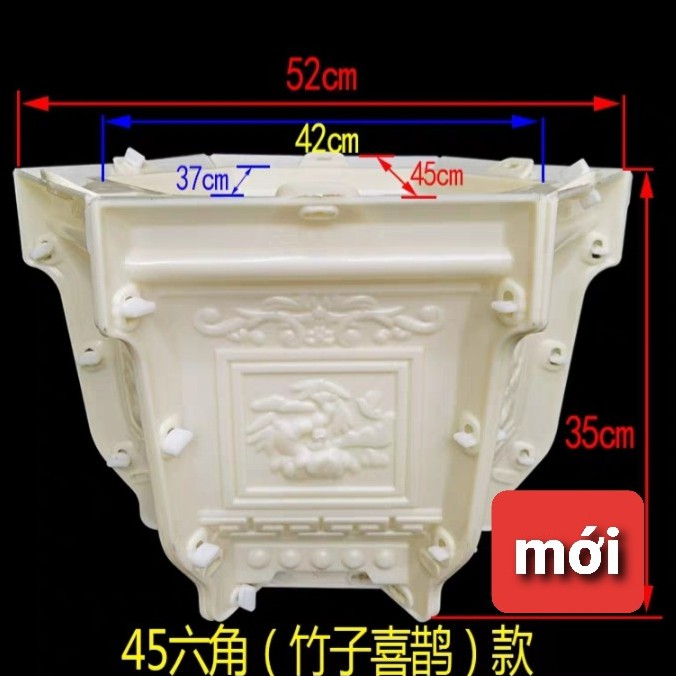 Khuôn đúc chậu cảnh lục giác 45 cao 35