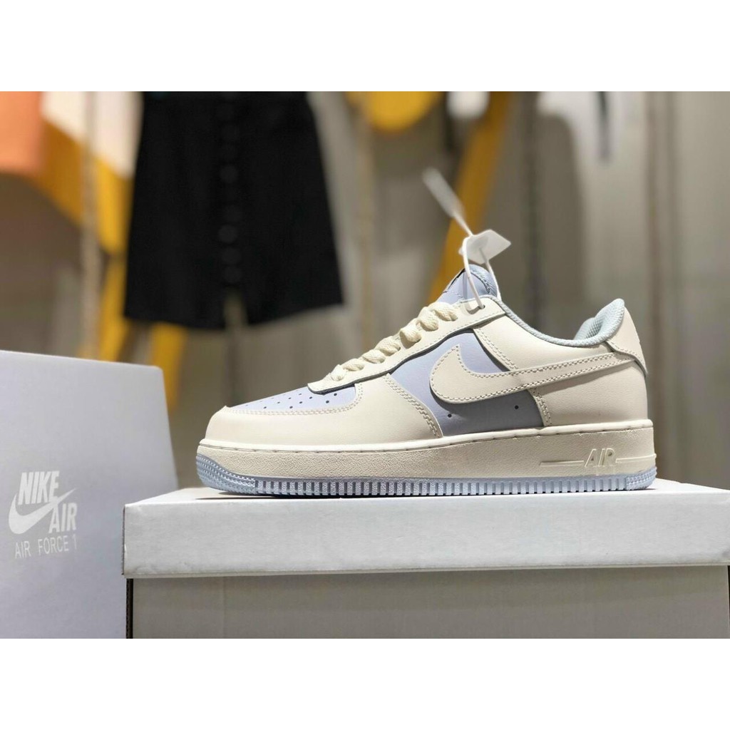 Giầy AF1 trắng xanh kem cao cấp. | BigBuy360 - bigbuy360.vn