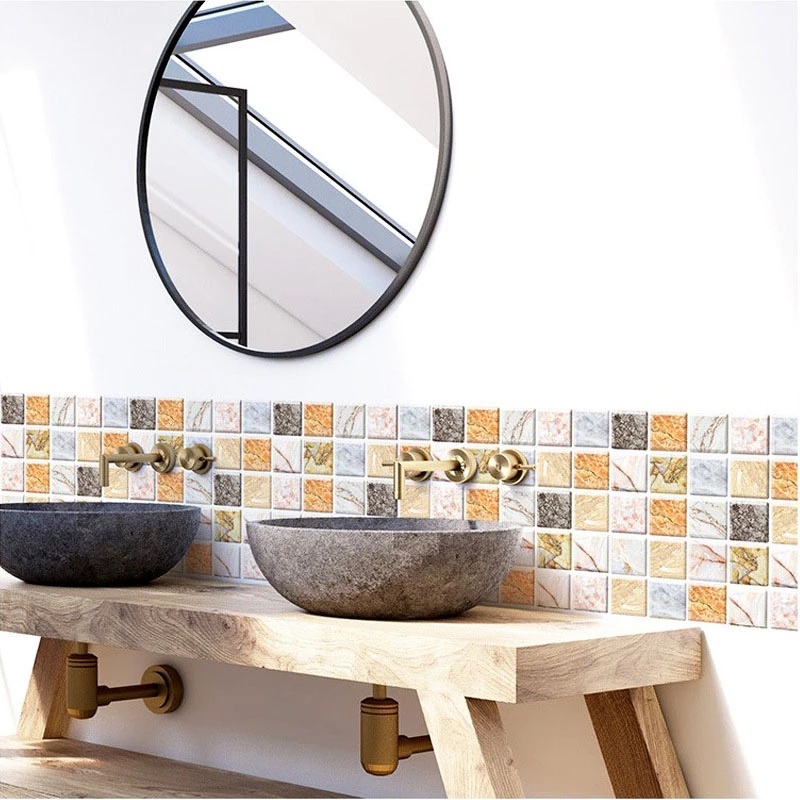 Miếng dán tường giả gạch ngói 3D Mosaic trang trí nhà cửa tiện dụng