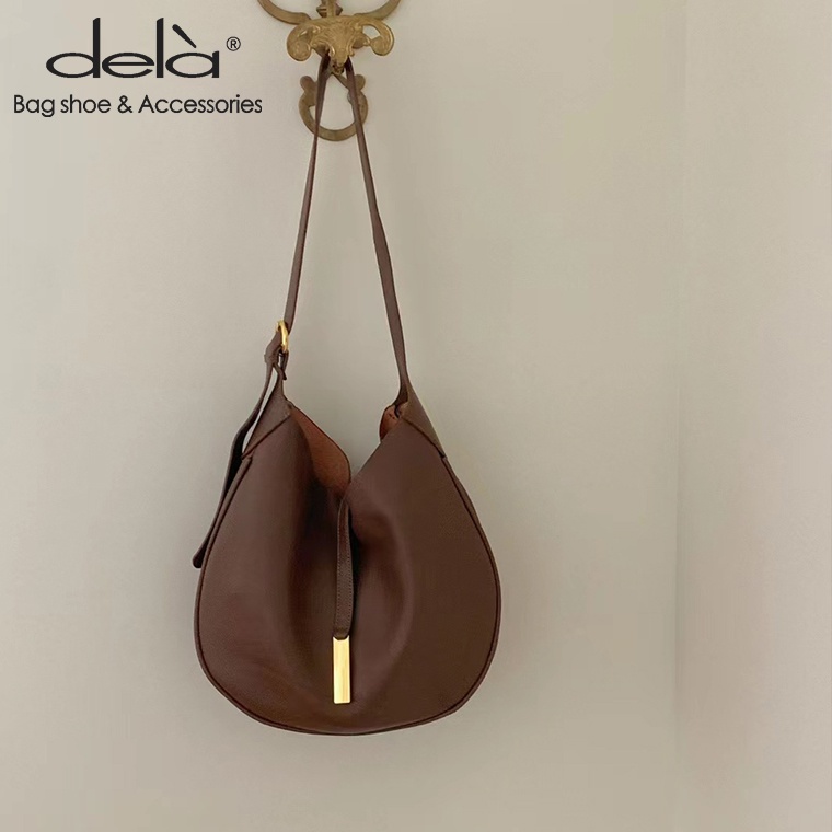 Dela Túi Xách Hình Bán Nguyệt Cỡ Lớn Mềm Mại Phong Cách Hàn Quốc