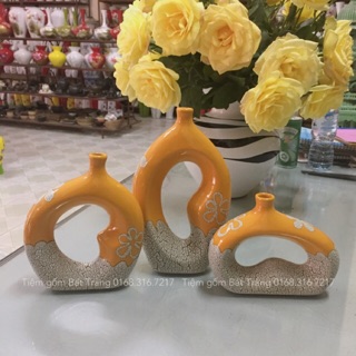 Bộ 3 lọ hoa nghệ thuật size nhỏ