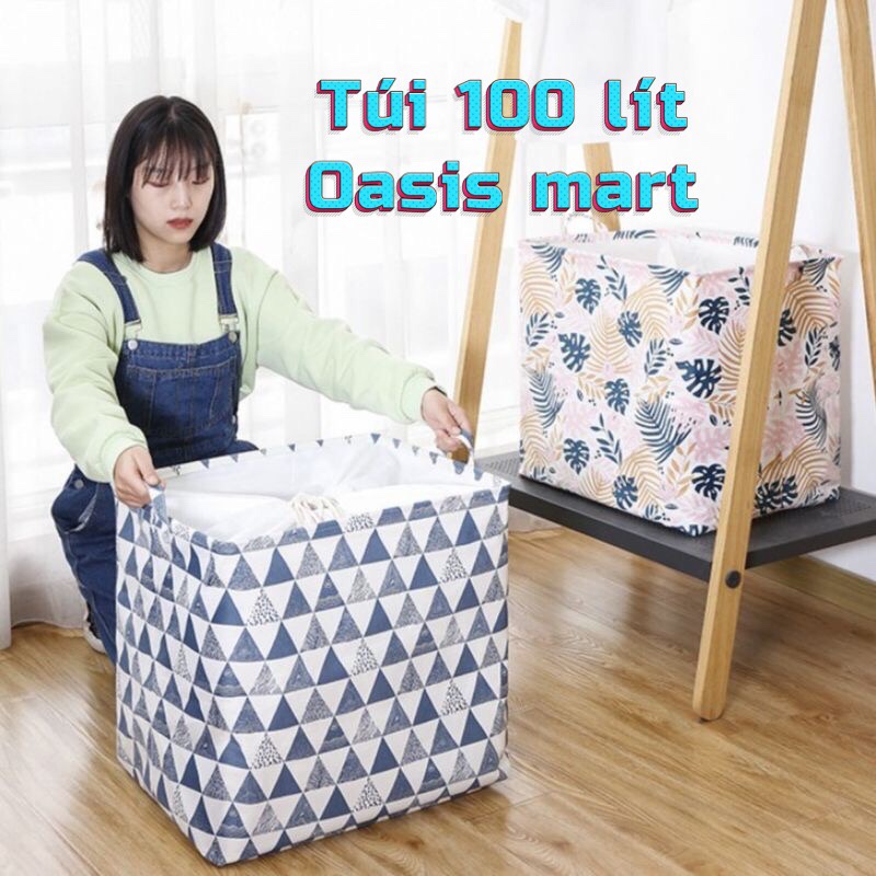 Túi Đựng Quần Áo Chăn Màn Vải canvas Không Thấm Nước, Giỏ Đựng Đồ Đa Năng
