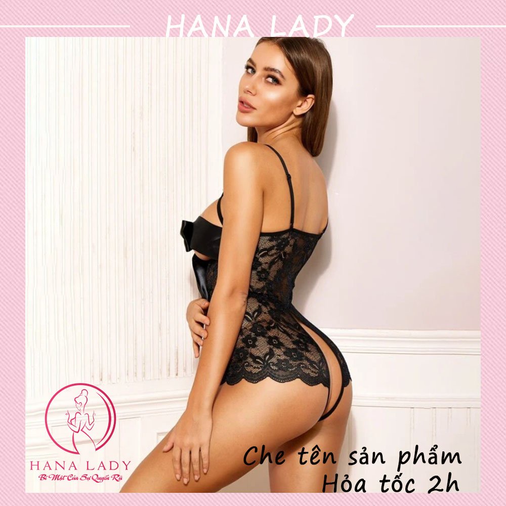 Đồ ngủ ren nữ - Bodysuit ren không đáy quyến rũ VN455