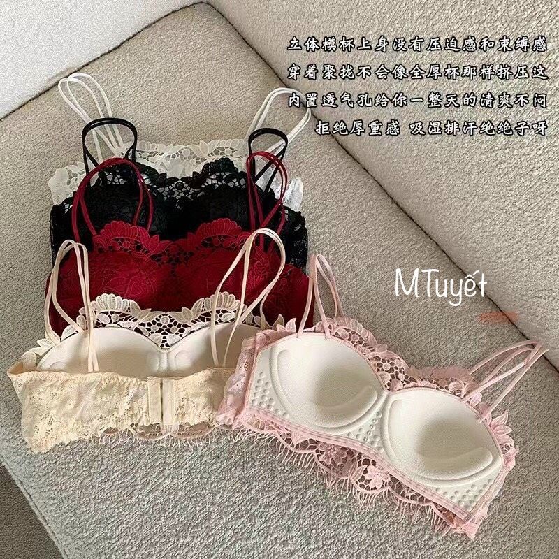 Áo bra 2 dây kép ren hoa hàng QC