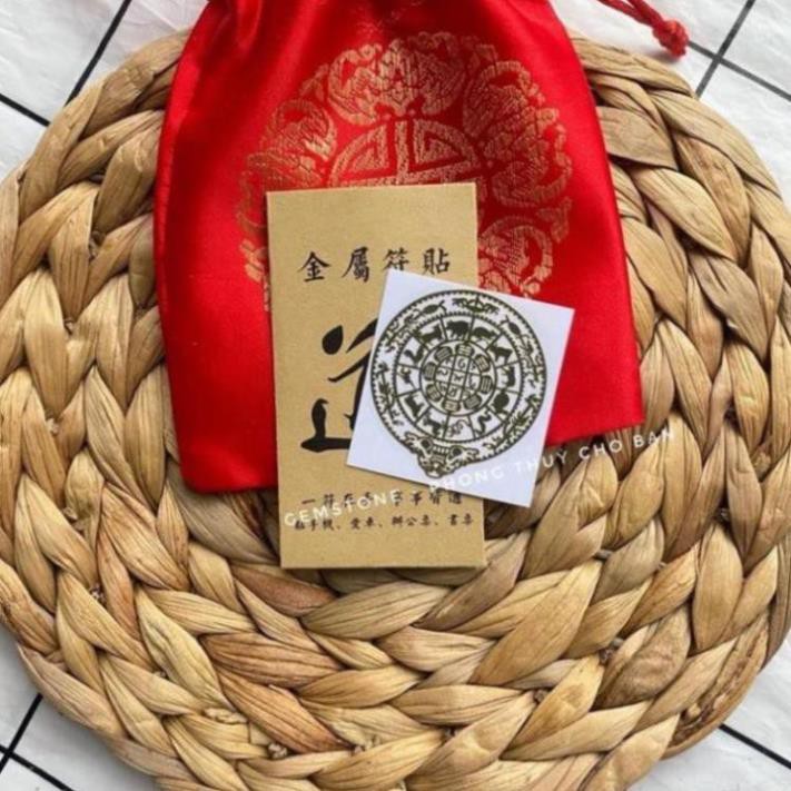 BỘ 4 MIẾNG DÁN ĐIỆN THOẠI LINH PHÙ MAY MẮN TÀI LỘC