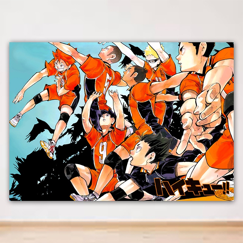 Tranh Dán Tường Áp Phích Anime Haikyuu Decal Poster Trang Trí Phòng Ngủ Phòng Làm Việc Khổ A3
