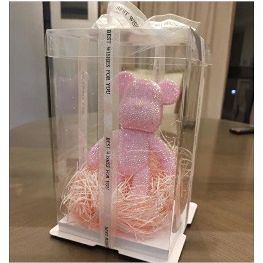 Hộp Đựng Gấu Đính Đá- Hộp Kính Bearbrick Cao Cấp