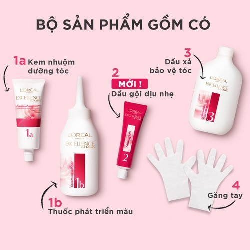 Kem nhuộm tóc L'Oreal Paris Excellence Crème 172ml