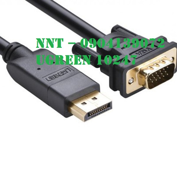 Cáp chuyển đổi Displayport to VGA dài 1,5m chính hãng Ugreen 10247 cao cấp
