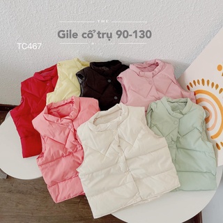 Áo gile phao cổ trụ ấm áp dày dặn hàng Quảng Châu