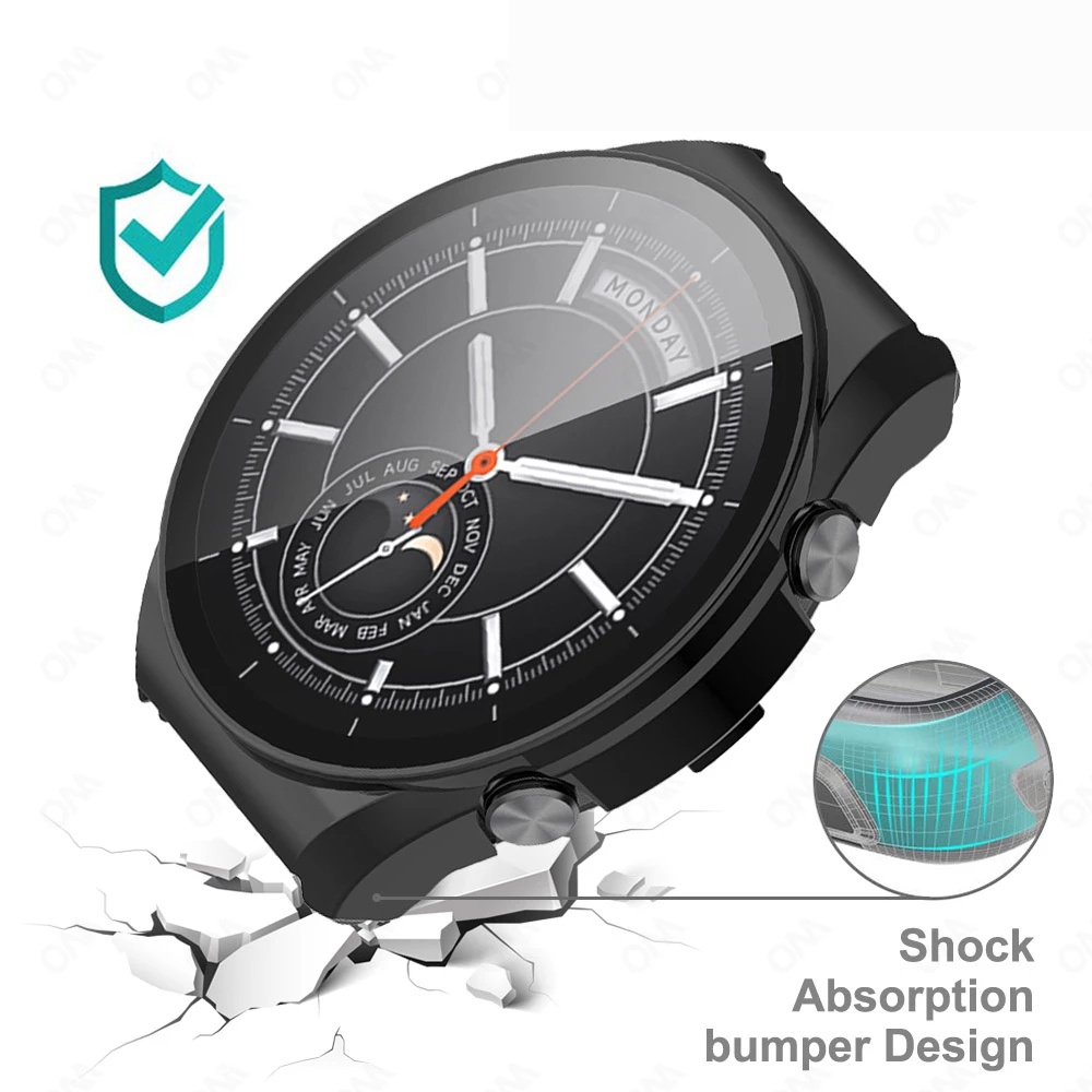 1 Ốp Bảo Vệ Đồng Hồ Thông Minh Xiaomi Watch S1 Bằng PC Cứng Mặt Kính Cường Lực Chống Trầy Chống Thấm Nước