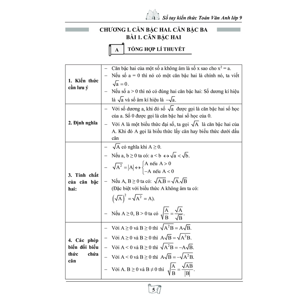 Sách- Sổ tay toán văn anh lớp 9