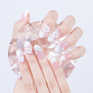 Bộ 24 Móng Tay Giả Đính Đá  (keo sẵn )