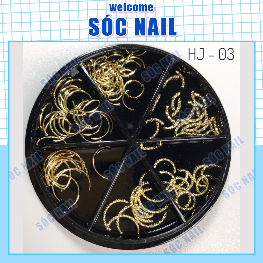 Set 6 Charm Phụ Kiện Nail Trang Trí Móng Siêu Đẹp