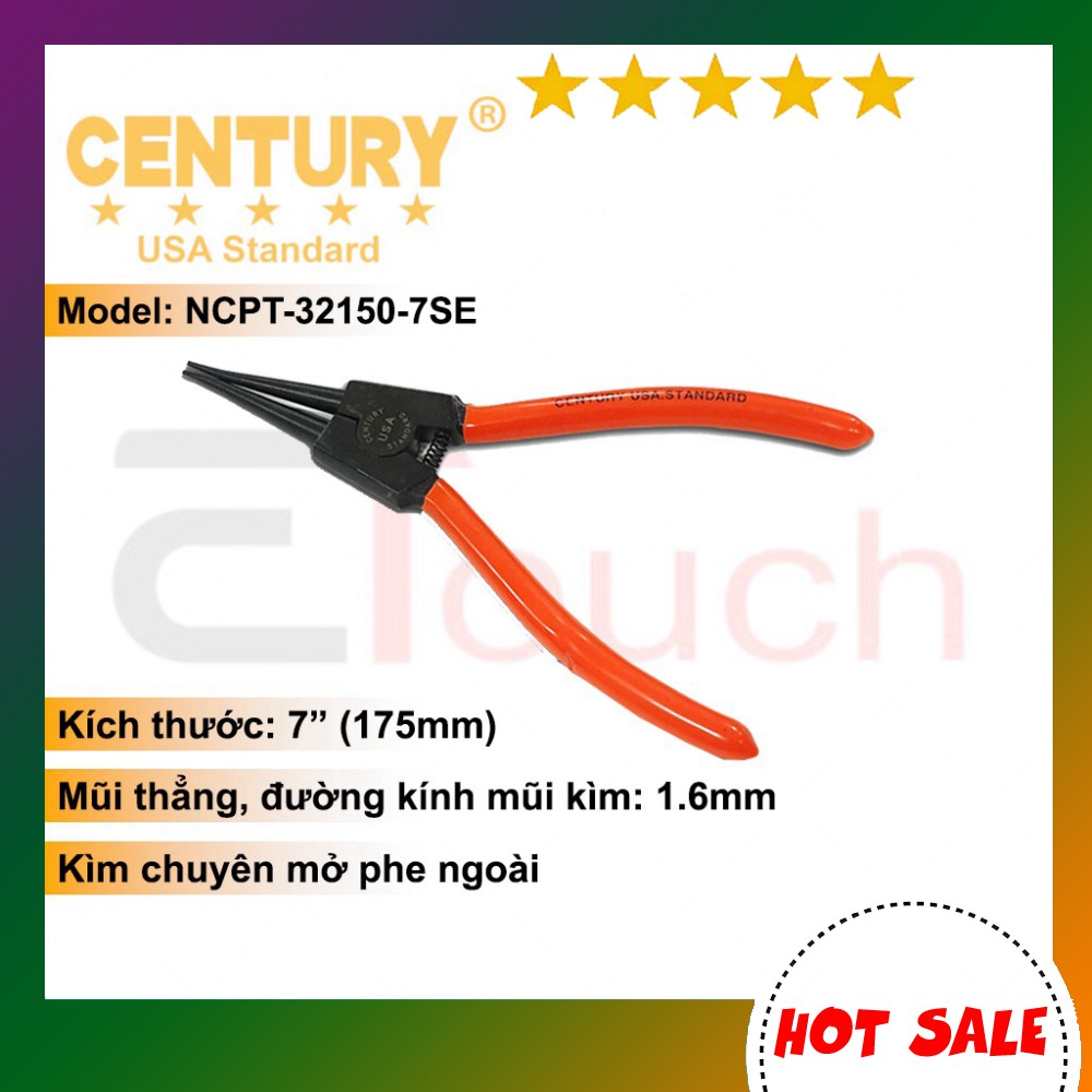 Kìm Mở Phe 7" (175mm) Ra Thẳng Century - NCPT-32150-7SE