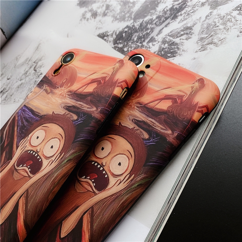 Ốp điện thoại mềm hình Morty kiểu tranh sơn dầu cho iPhone 7/8 Plus/X/XS/XR/XS MAX/11/11 PRO/11 Pro MAX/12 Pro max | BigBuy360 - bigbuy360.vn