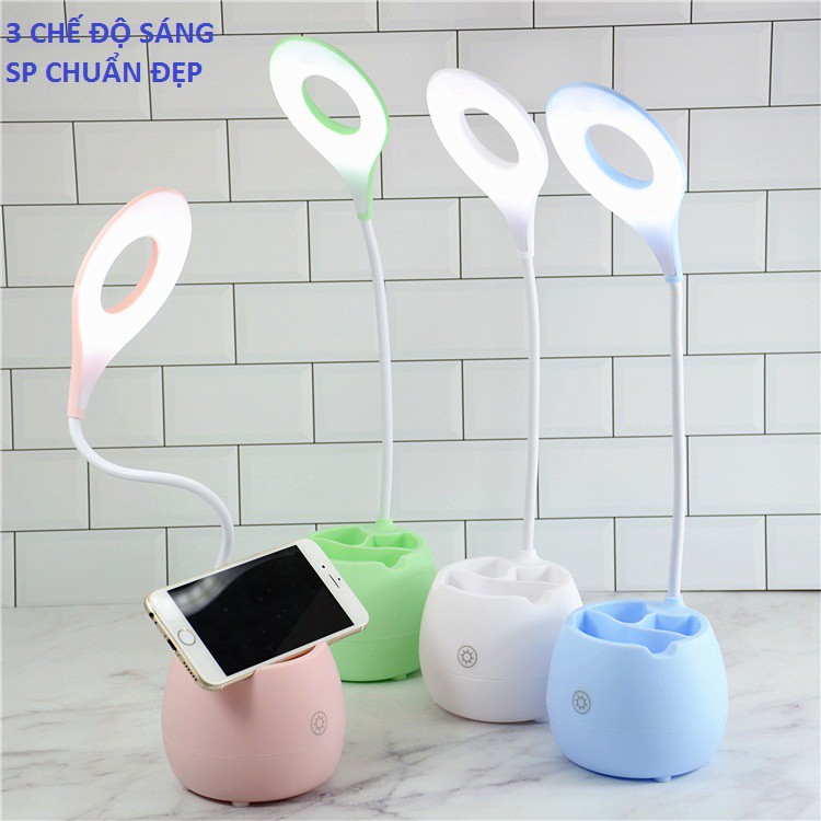 đèn bàn học sinh chống cận, đèn bàn làm việc,3 chế độ sáng,có đế cắm bút và để điện thoại