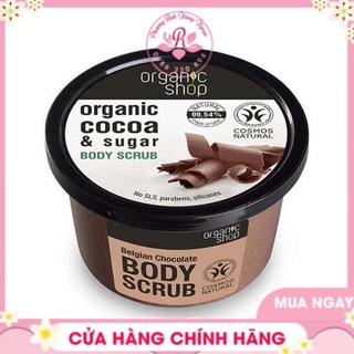 Tẩy Da Chết Toàn Thân Organic Shop Hương Cacao 250ml Body Scrub #Belgian Chocolate