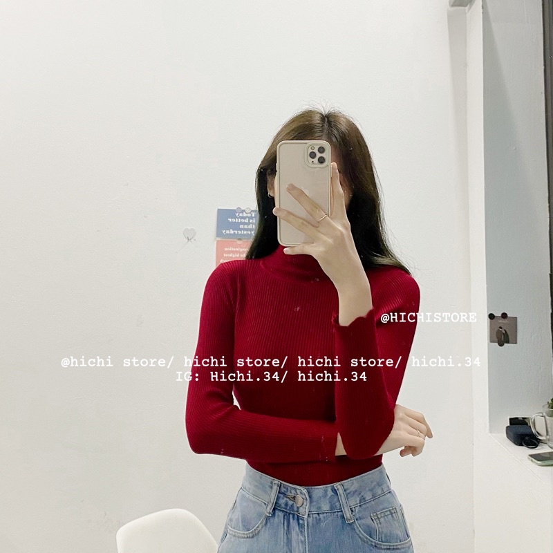 áo len cổ lọ body xịn ẢNH THẬT VIDEO mùa đông hichi | BigBuy360 - bigbuy360.vn