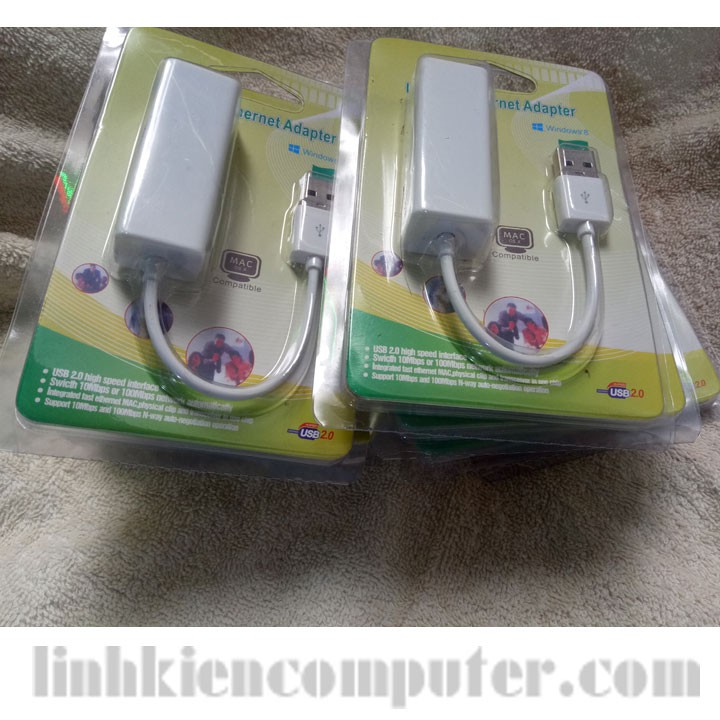 Dây cáp chuyển đổi USB sang cổng mạng Lan - USB To Lan (Trắng) | BigBuy360 - bigbuy360.vn