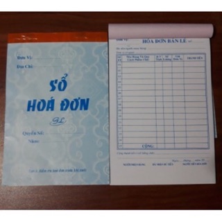 Hoá đơn bán lẻ 2 liên 100 tờ (khổ 13x19cm)