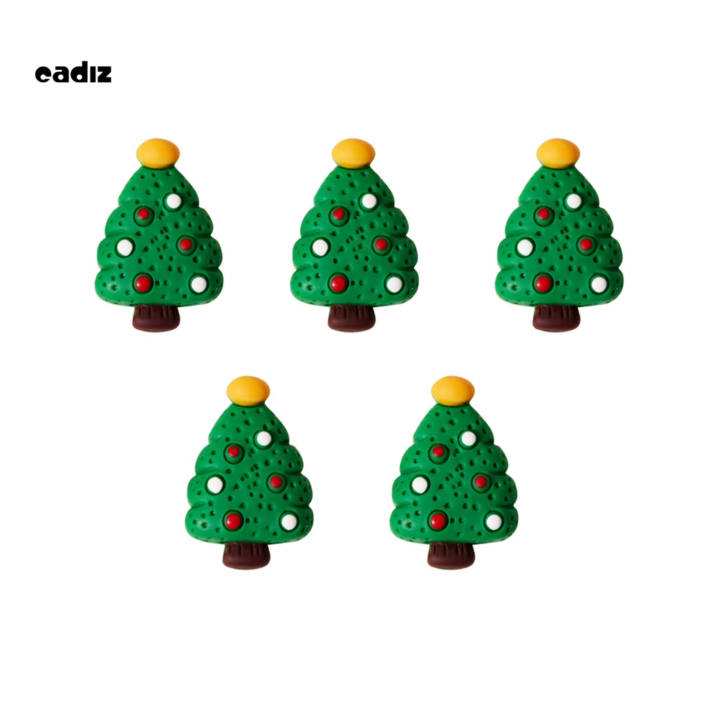 [Hàng mới về] Bộ 5 phụ kiện trang trí móng họa tiết giáng sinh 3d nhiều màu sắc độc đáo