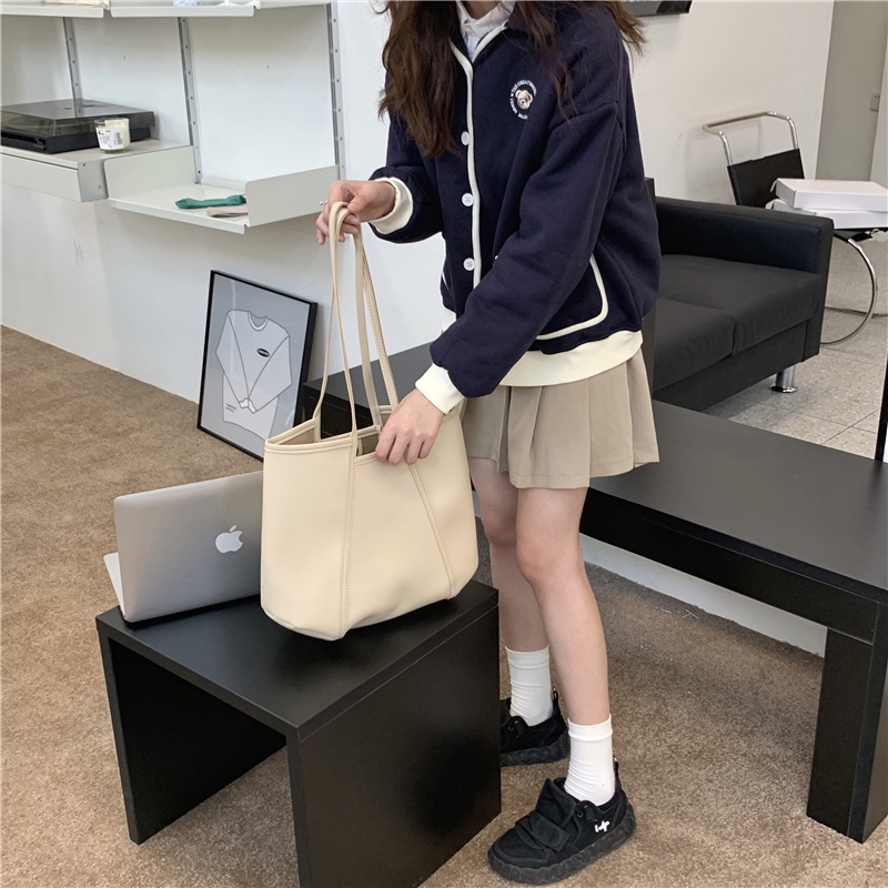 Túi xách IELGY cỡ lớn thiết kế đơn giản dễ phối đồ thời trang Hàn Quốc cho nữ