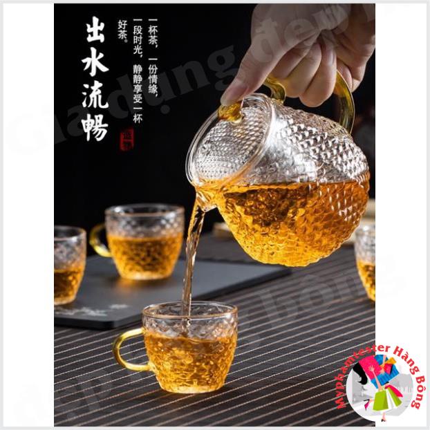 (HÀNG ĐẸP) Ấm trà thuỷ tinh 500ml